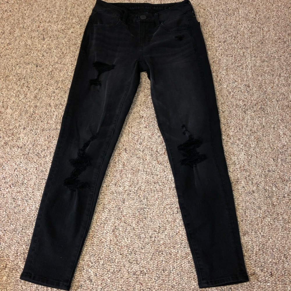Ripped, Black American Eagle jeans
